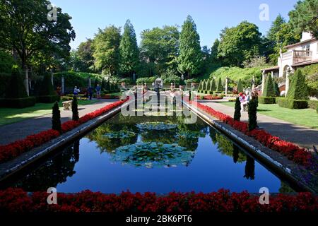 Il bellissimo Giardino Italiano a Compton Acres Foto Stock