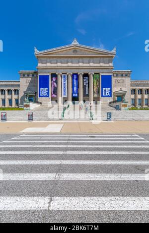 Vista del campo Stato dell'arte del Museo della Scienza di Chicago, Illinois, Stati Uniti d'America, America del Nord Foto Stock