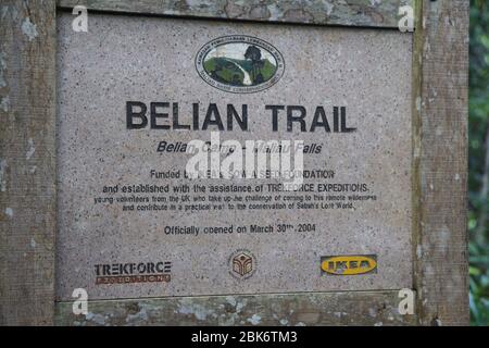 The Belian Trail, Maliau Basin Conservation area, Sabah, Malaysia Foto Stock