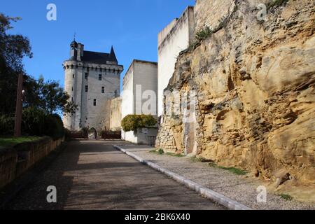 fortezza medievale di chinon (francia) Foto Stock