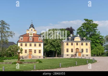 Case barocche di Cavalier nel Palazzo Belvedere di Weimar Foto Stock