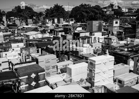 Vivere all'interno di cimiteri, Manila, Filippine Foto Stock