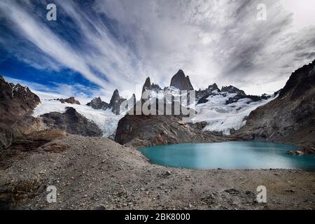 Monte Fitz Roy a Patagonia (Argentina) Foto Stock