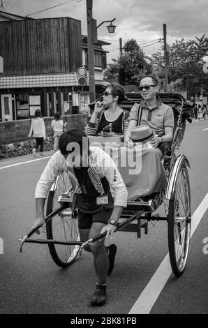 Kyoto Rickshaw Foto Stock