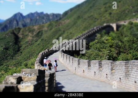 Sezione Simatai Grande Muraglia vicino a Pechino Foto Stock