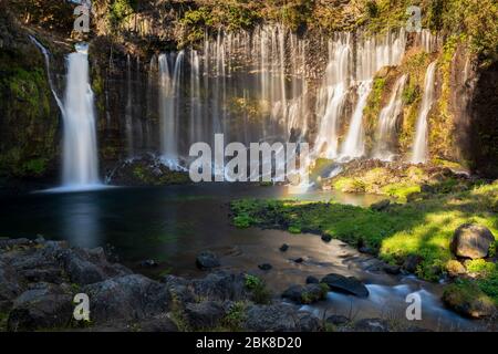 Shiraito Falls e Rainbow, Nagano, Giappone Foto Stock