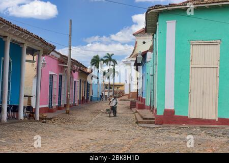 Bicicletta a Trinidad, Cuba, Patrimonio Mondiale dell'UNESCO Foto Stock
