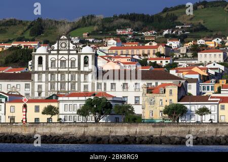 Horta Town Hall, l'isola di Faial, Azzorre, Portogallo, Europa Foto Stock