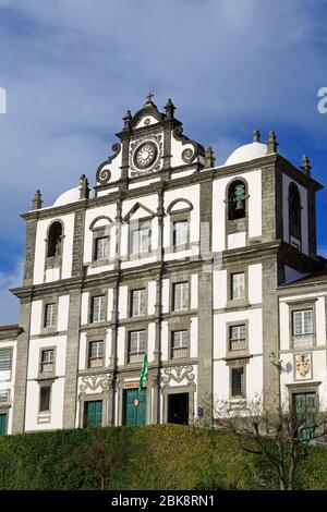 Sao Salvador Chiesa, Horta, isola di Faial, Azzorre, Portogallo, Europa Foto Stock