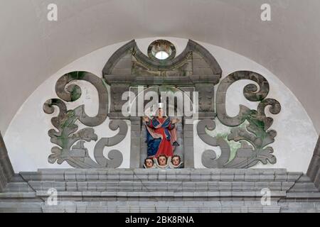 Sao Salvador Chiesa, Horta, isola di Faial, Azzorre, Portogallo, Europa Foto Stock