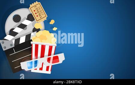 Festeggia il 50 anniversario con il modello emblema con numeri d'oro Abstract Home Cinema sfondo. Illustrazione vettoriale Illustrazione Vettoriale