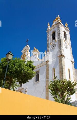 Principale chiesa di Nossa Senhora da Conceicao, Portimao Algarve Portogallo, Europa Foto Stock