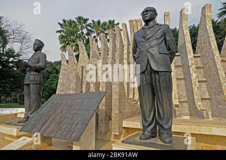 giacarta, indonesia - 2009.04.20: monumento della dichiarazione di indipendenza di sukarno e mohammad hatta il 17 agosto 1945 a menteng Foto Stock