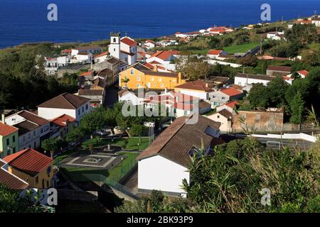 Santa Luzia Chiesa, Feteries Village, isola Sao Miguel, Azzorre, Portogallo, Europa Foto Stock