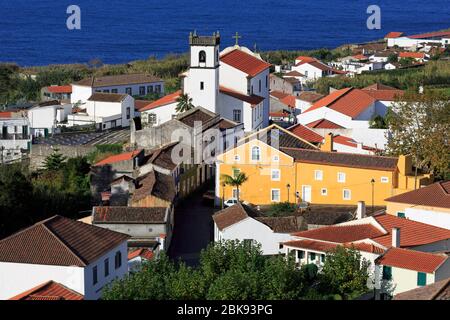 Santa Luzia Chiesa, Feteries Village, isola Sao Miguel, Azzorre, Portogallo, Europa Foto Stock