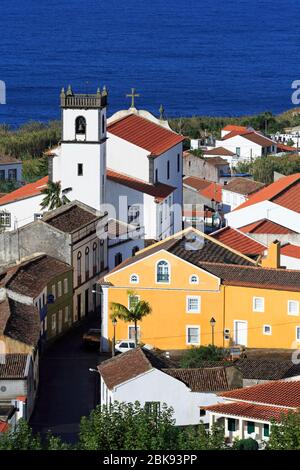 Santa Luzia Chiesa, Feteries Village, isola Sao Miguel, Azzorre, Portogallo, Europa Foto Stock