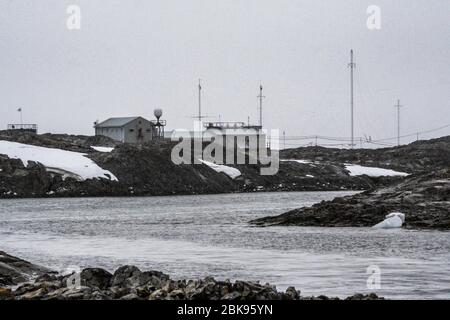 Stazione di ricerca Antartico Vernadsky Foto Stock