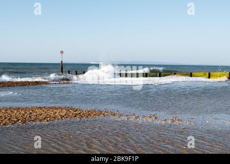 Southbourne, Bournemouth, UK-23 marzo 2020: Foto da Southbourne Beach. Foto Stock