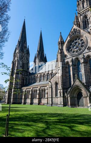 Cattedrale di Santa Maria (episcopale) nel West End di Edimburgo, Scozia, Regno Unito Foto Stock