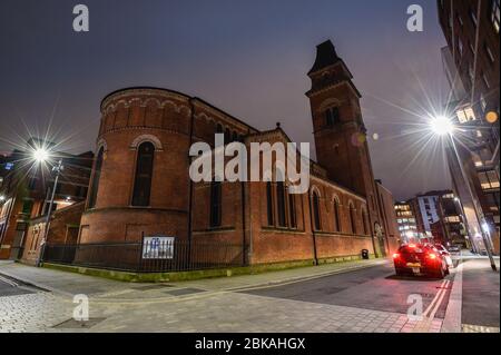 Una vista di Halle St. Peters, Ancoats, Manchester. Foto Stock