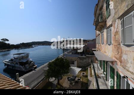 La Vecchia Casa. È stata la residenza del governatore britannico, Gaios, Paxos, Grecia Foto Stock