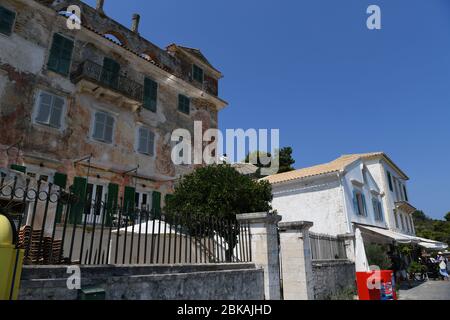 La Vecchia Casa. È stata la residenza del governatore britannico, Gaios, Paxos, Grecia Foto Stock