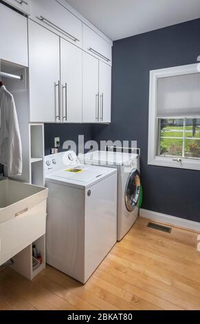 Sala lavanderia Foto Stock