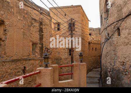 Rovine di vecchio Misfat al Abriyeen, Oman Foto Stock