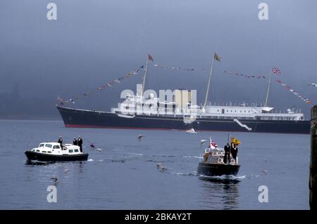 royal yacht brittania visita Foto Stock