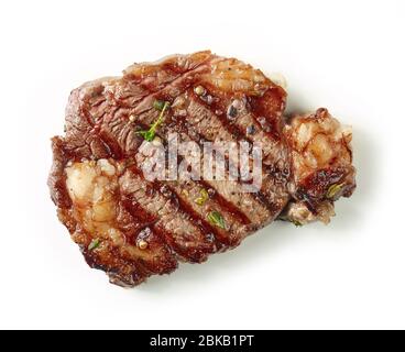 bistecca alla griglia isolata su sfondo bianco Foto Stock