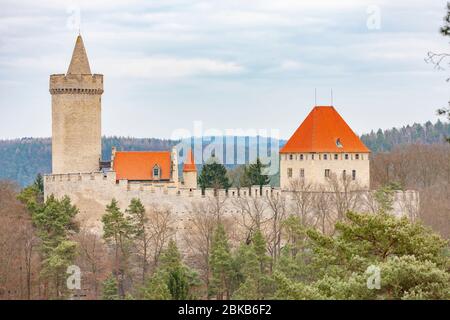 Il castello di Kokorin nella Boemia centrale, Repubblica Ceca Foto Stock