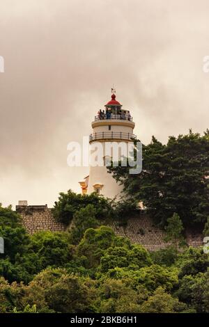 Fortezza di Guia, fortezza militare coloniale portoghese del XVII secolo, cappella e complesso faro a Sao Lazaro in S.A.R. Macao, Cina Foto Stock