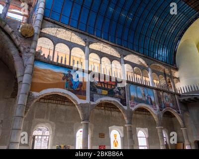 Cattedrale di Justo Gallego realizzata a mano nel corso di decenni da Justo Gallego Martínez a Mejorada del campo, Madrid, Spagna, Europa Foto Stock