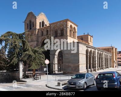 Basilica di San Vicente aka Basilica de los Santos Hermanos Mártires, Vicente, Sabina y Cristeta in Avila, Spagna, Europa Foto Stock