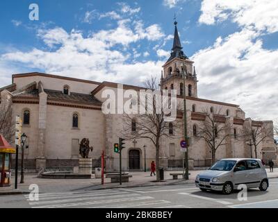 La Cattedrale di San Giustio e San Pastore a Alcalá de Henares, Spagna, Europa Foto Stock