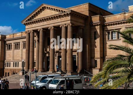 La facciata della Biblioteca di Stato del nuovo Galles del Sud, Sydney Foto Stock