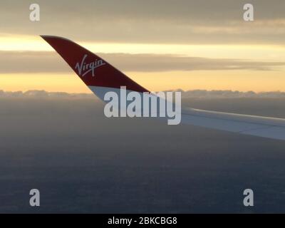 Virgin Atlantic A350-1000 in volo Foto Stock
