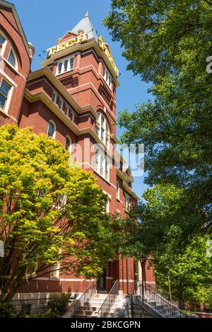 L'iconica Tech Tower nel campus della Georgia Tech (Georgia Institute of Technology) di Atlanta, Georgia. (STATI UNITI) Foto Stock