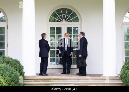 Presidente Donald J. Trump con Andrzej Duda, Presidente della Repubblica di Polonia Martedì, 18 settembre 2018 il Presidente Trump e la prima Signora Benvenuti il Presidente della Repubblica di Polonia e la signora Agata Kornhauser-Duda Foto Stock