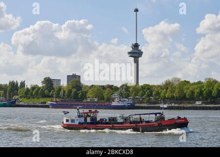 Navigazione sulla Nieuwe Waterweg a Rotterdam, Paesi Bassi. Foto Stock