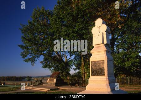 High Water Mark, Gettysburg National Military Park, Pennsylvania Foto Stock