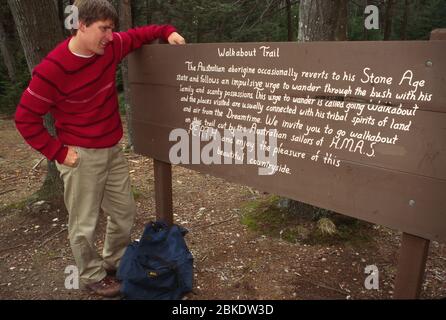 Cartello Trailhead, George Washington Management Area, Rhode Island Foto Stock