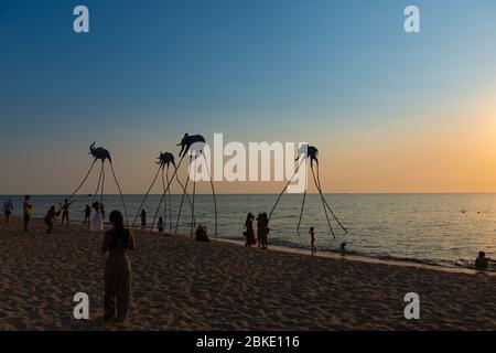 Tramonto Sanato Beach, Phu Quoc, Vietnam Foto Stock