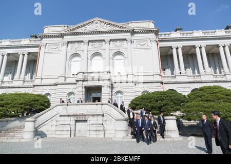 Il 6 novembre 2017, il presidente Donald J. Trump e la First Lady Melania Trump hanno visitato il Giappone come parte del loro viaggio diplomatico in Asia. Foto Stock