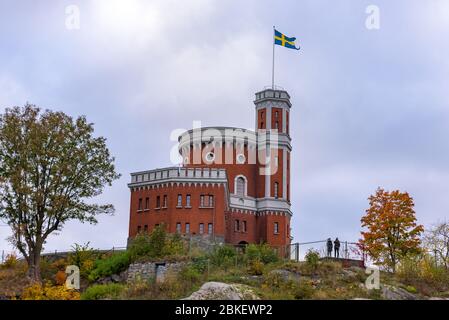 Kastellet, Castello sull'isola di Kastellholmen, Stoccolma, Svezia. Foto Stock