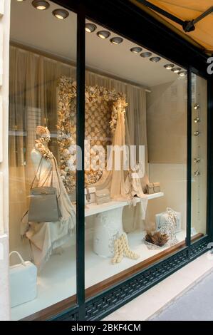 Vetrina Hermes, Rue du Faubourg St Honore, Parigi, Francia Foto Stock