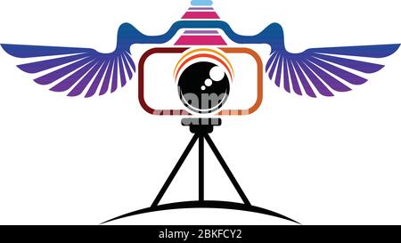 logo della fotocamera fly Illustrazione Vettoriale