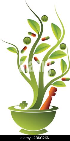 Illustrazione di un tavoletta di erbe Illustrazione Vettoriale