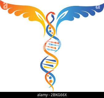 Illustrazione di un logo medico con sfondo isolato Illustrazione Vettoriale