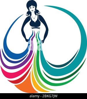 logo della ragazza di moda Illustrazione Vettoriale